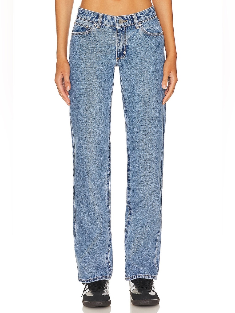 ABRAND Low Rise Straight Jeans in Katie